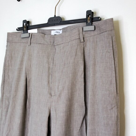 BNWT SS25 LES DEUX REECE PLEATED SLUB SUIT PANTS 34 - Picture 4 of 13